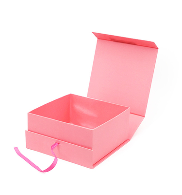 Mua Hộp quà cứng từ tính màu hồng 1600g với dải ruy băng tại chỗ UV online manufacture