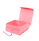 Hộp quà cứng từ tính màu hồng 1600g với dải ruy băng tại chỗ UV