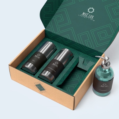 Bao bì nước hoa giấy 2,5mm Hộp quà tặng phẳng có nắp đậy Nước trang trí