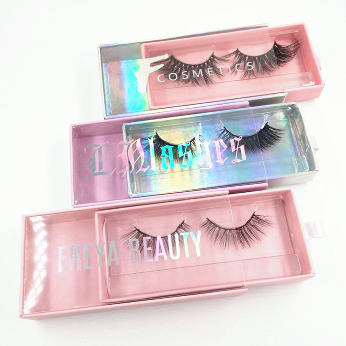 Hộp từ tính giấy Holographic Lật trên cùng với tay cầm ruy băng 2