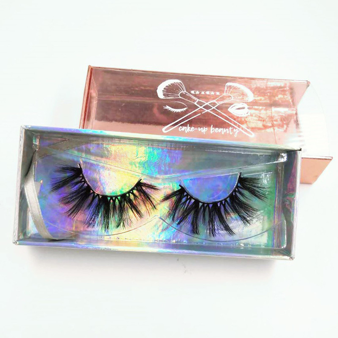 Hộp từ tính giấy Holographic Lật trên cùng với tay cầm ruy băng 1