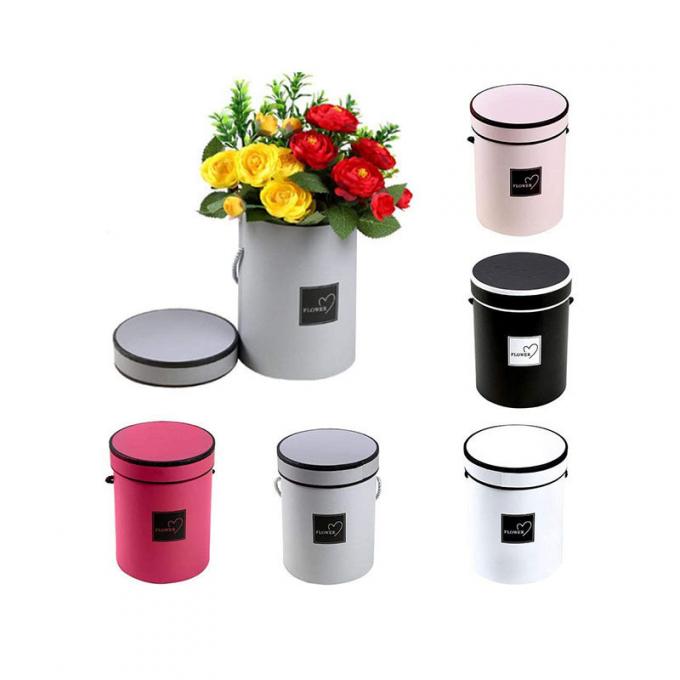 Hộp đựng hoa bằng bìa cứng hình tròn Pantone CCBN 250gsm 0