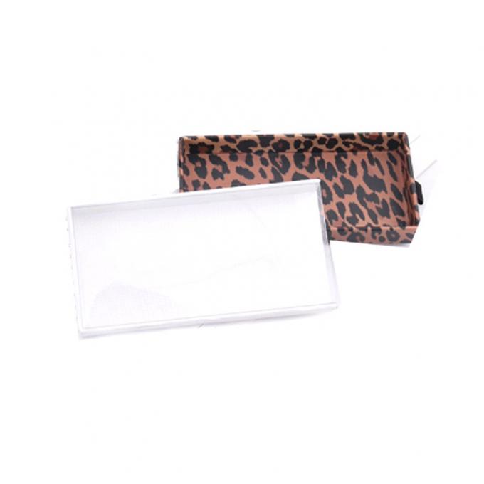300dpi Eyelash Magnetic Box Hộp quà tặng cửa sổ da báo trong suốt PET 2