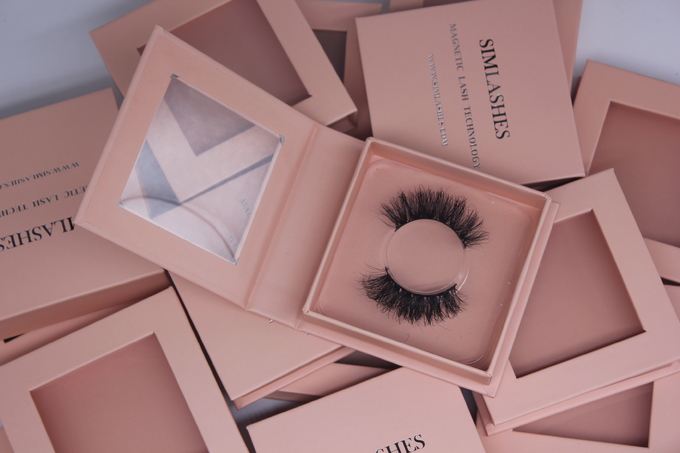 600gsm Eye Lash Magnetic Window Box Bao bì In UV 2