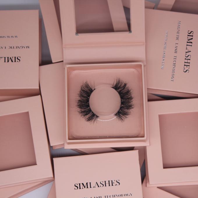 600gsm Eye Lash Magnetic Window Box Bao bì In UV 1