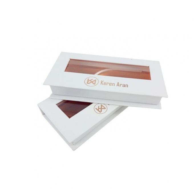 Hộp đựng lông mi giả in 3D 4C Hộp giấy 100% sinh thái với cửa sổ PVC 1