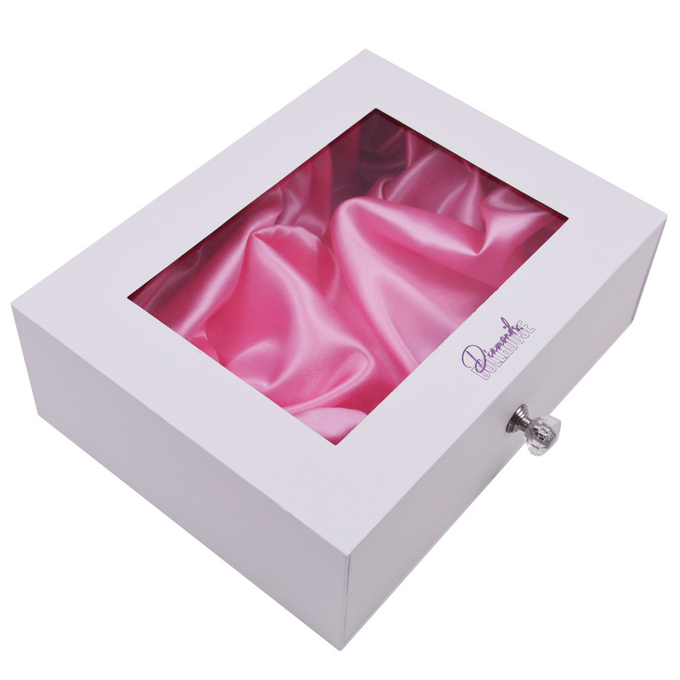 130g Ngăn kéo giấy lạ mắt Hộp quà tặng Hộp mỹ phẩm các tông Chèn lụa 1