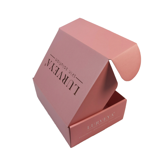 PDF AI Pink Cardboard Flip Hộp giấy bao bì mỹ phẩm Lớp phủ dung dịch nước 1