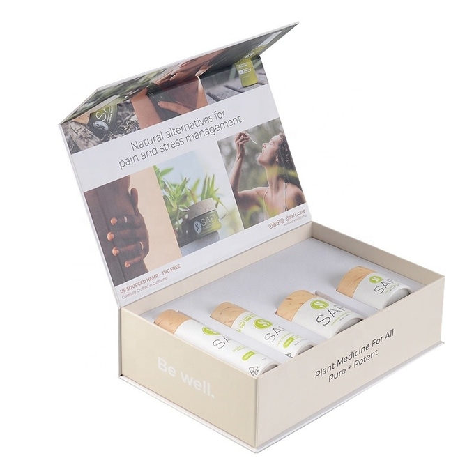 ISO9001 ROHS Hộp quà mỹ phẩm Bao bì 350g Giấy nghệ thuật tái chế 1