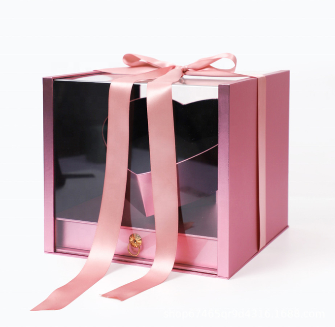 Hộp đựng hoa các tông cửa sổ 1mm 2mm 3mm Bao bì 30x20x10cm 1