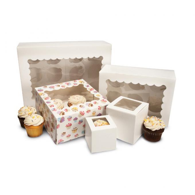 Hộp bánh Cupcake giấy Kraft nhỏ đơn 2 4 6 12 lỗ cho lễ cưới Giáng sinh 0